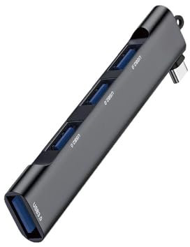 Generico Hub USB C 3.0-4 in 1,Porte usb multiple per pc docking station hub usb c to usb，Adattatore USB C con 1 USB 3.0 & 3 USB 2.0 Tipo C Hub，per Laptop MAC, Chiavetta USB, Altro Dispositivo Type C.