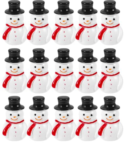 DOITOOL 20 Pcs Mini Figurines De Bonhomme De Neige Bricolage Ornement De Bonhomme De Neige De Noël Ornement De Noël Minuscule Décoration De De e en Résine avec Chapeau
