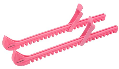 Kautschuk T Blade Kufenschoner Schlittschuhe Schoner Herren Damen Schlittschuh Zubehör Schlittschuhschoner Eishockey Schutz Eiskunstlauf Kufenschutz 1 Paar Rubber Einstellbar Skate Guards (Rosa)