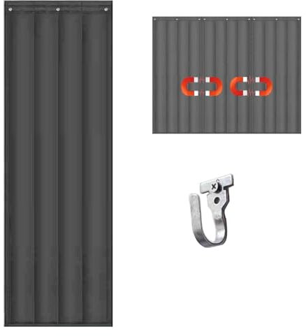 Magnetischer, wärmeisolierter Türvorhang, 80 x 230 cm, hält im Winter warm und im Sommer kühl, dickschichtiges Oxford-Gewebe, temporäre Isolierung