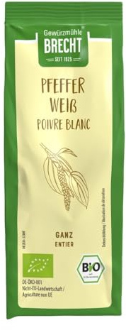 Gewürzmühle Brecht Pfeffer weiß, ganz, Nachfüll 65g (1)