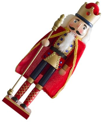 MAGICLULU Marioneta de Cascanueces de Madera Cascanueces Decorativo para Mesa Obsequio para Fiestas Adornos Navideños de Madera para Decoración de Escritorio Festivales