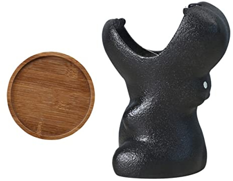 BESPORTBLE Macetas de Cerámica Negras Diseño Compacto y Elegante para Plantas Suculentas 2 Piezas para Decoración de Escritorio y Oficina