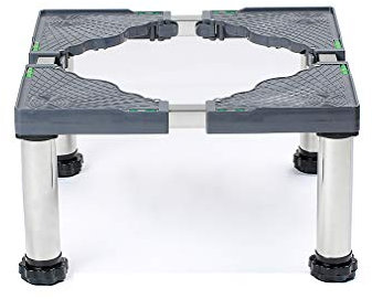 Adjustable Stainless Steel Washing Machine Stand Height-Enhancing Base for Washer & Refrigerator 24-27 cm Expandable Appliance Support for Dryer & Vertical Units
