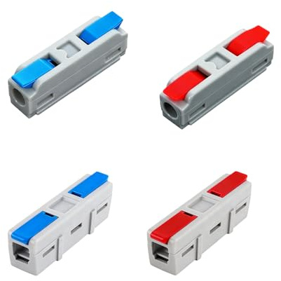 Connettori per cavi elettrici 1 in 1 uscita, 31 pezzi, LT-1/662, morsettiera a crimpare rapida 0,5-4,0 (6,0) mm², 250 V, 32 A, 1 connettore compatto per giunzioni fai da te