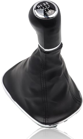 YananAC Pomo de palanca de cambios de 5 velocidades 009140093 apto para Opel Corsa D 2006-2014 Corsa E 2014-2019 19276456 Palanca de cambios negra
