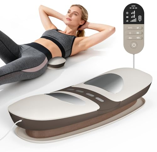 Elektrisch Rückenmassagegerät, Kabellos Lendenwirbel Massagegerät, Wärme | 4 in 1 Rückenstrecker Gerät für Lendenbereich, Luftkompression, EMS, Vibration, USB-C, bis zu 80 Min. Laufzeit