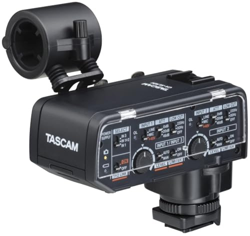TASCAM CA-XLR2d-N – Digitaler XLR Mikrofonadapter für spiegellose Nikon Kameras