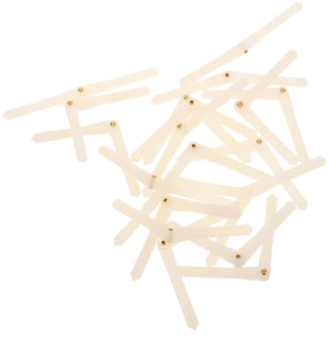 JOINPAYA 20 Pezzi Cerniere a Perno in Plastica 45X67Mm per Aeromodelli Rc Leggeri Accessori Fai da Te per Assemblaggio e Riparazione Modellini Aerei Parti di Ricambio per Superfici di