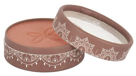 BOHO GREEN | Fard à joues 01 Bois de rose | Effet Bonne Mine Naturel et Lumineux | Huile Noyau Abricot Bio | 99% Origine Naturelle | Poudre Modulable | Toutes Carnations | Format Compact 4,5g