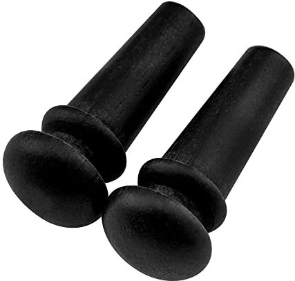 Musiclily Folk Gitarre Ebenholz Stegpins End Pins für Akustikgitarre, Schwarz(2 Stück)