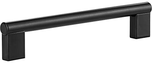 Gedotec Möbelgriff Edelstahl schwarz Schrankgriff 320 mm Türgriff Schranktür - Elhan | Relinggriff Kommode rund Ø 12 mm | Schubladengriff Küchen-Schrank | 1 Stück - Küchengriff Vintage mit Schrauben