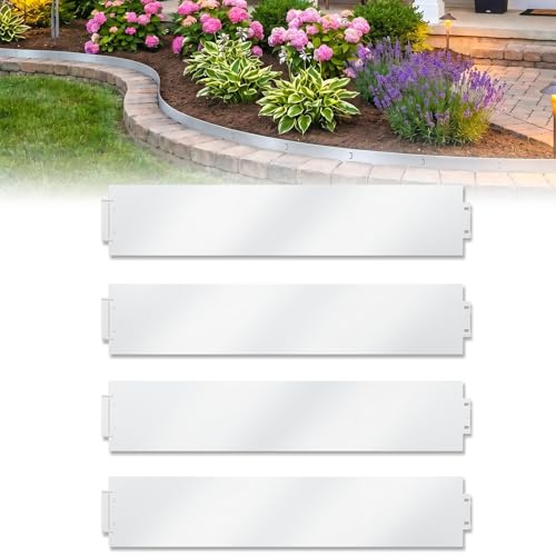 LARS360 5 m x 15 cm Rasenkante Metall Verzinkt Beetumrandung Mähkante Palisade 5 Stück 100 cm x 15 cm (L x H) für Gartenpflanzen und Gemüseanbau