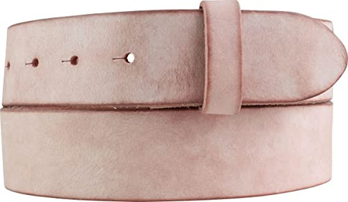 BELTINGER Wechselgürtel aus weichem Vollrindleder Used-Look ohne Schnalle 4 cm | Druckknopf-Gürtel für Damen Herren 40mm | Vintage-Look