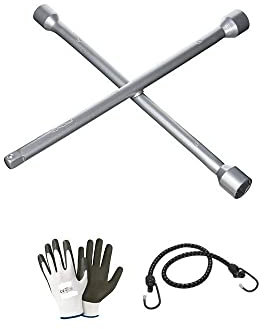 COMPATIBILE CON FORD KA CHIAVE A CROCE PER SVITARE I BULLONI RUOTE DIAMETRO DI 17,19,21 E 23 MM SOLLEVAMENTO CAMBIO AUTO,SUV,FURGONE