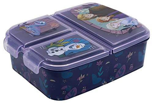 Stor Fiambrera infantil múltiple con 3 compartimentos de Frozen