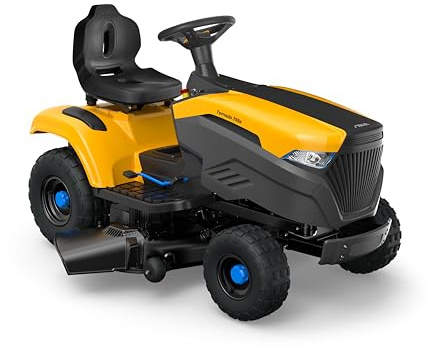 STIGA Tornado 398e Rasentraktor 98 cm – Akku Rasenmäher mit Mulchfunktion, 48V 30Ah ePower Batterie – Rasenmähertraktor mit Seitenauswurf, digitalem Armaturenbrett & Anhängerkupplung