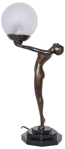 Metropolis Art Deco Lampe (ohne Leuchtmittel) Erotischer Frauenakt Bauhaus 48cm IS096 Palazzo Exklusiv