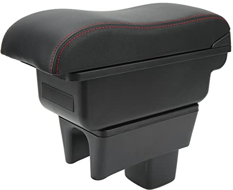Console de Voiture Organisateur de Stockage Voiture Console Accoudoir Boîte Grande capacité Lisse Toucher Noir Rouge Ligne Remplacement pour Swift 2005 2021