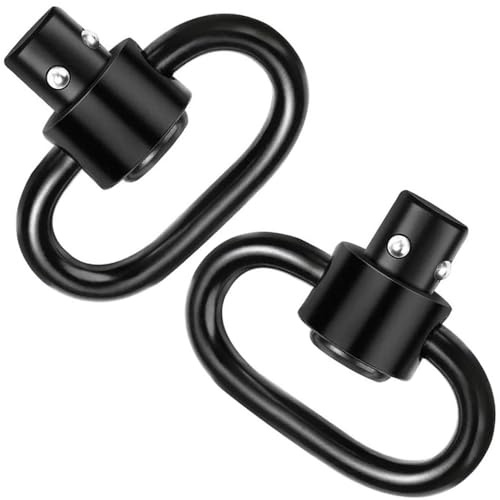 RALSPEC 2 x Heavy Duty QD Rifle Sling Swivels Mounts Push Button Quick Release Detach Gun Swivel 1.25 Loop Attachment Adapter Keymod