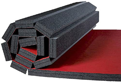 RajoNN Robuste Schaumstoff-Gymnastikbahnen, Rollout-Wrestling-Tumbling-Matten, weiche Cheerleading-Trainingsmatten für MMA, Gymnastik und Heim-Fitnessstudio (Größe: 1,5 m x 2 m x 4 cm)