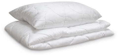 Ehrenkind® Steppbetten-Set Flora | 100% nachwachsende Rohstoffe | Kinder-Decke + Kissen | Standard 100 by Oeko-TEX | Decke 200x135 cm Kissen 80x80 cm