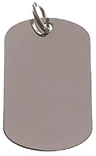 Inmaculada Romero IR Chapa militar colgante plata Ley 925m lisa 28 mm. unisex