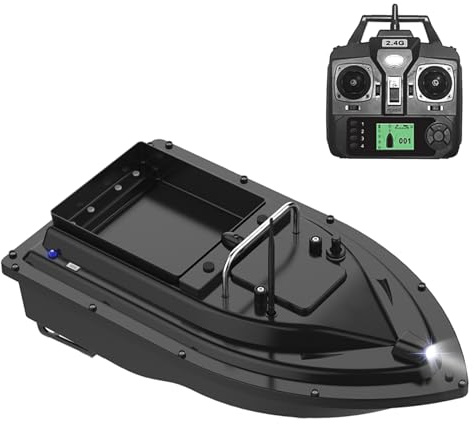 Kavolet Bote de Cebo de Pesca de 500 m, Barco alimentador teledirigido, Bote de Cebo GPS, Carga de 2 kg, Barco de Cebo con Gran depósito de Cebo, Barco de Cebo automático, batería Recargable de 10000