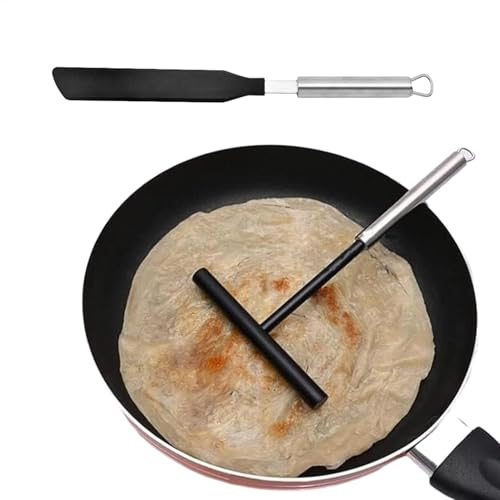 scyca Ensemble de spatules à crêpes, spatules à crêpes, grattoir et répartiteur en métal antiadhésif, outils de cuisson pour le support de crêpes dans la cuisine
