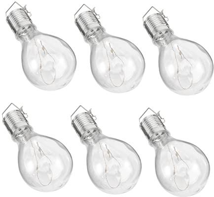 OSALADI 6 Stück Solar Led Glühbirnen Kronleuchter Kupferdraht Lampe Mit Clip Warmweißes Licht Energiesparend Solarbetrieben Für Garten Terrasse Party Dekoration