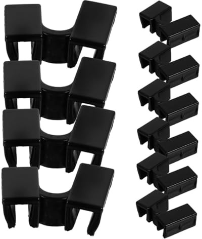 Clip Auxiliar para Palillos 20 Piezas de Plástico Negro Reutilizable | Principiantes, Práctica y Comida, 20 Unidades, Ajuste Estable y Cómodo, Conector de Bisagras