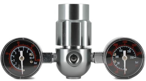 Riduttore di pressione per CO2 per erogatori acqua frizzante con doppio manometro