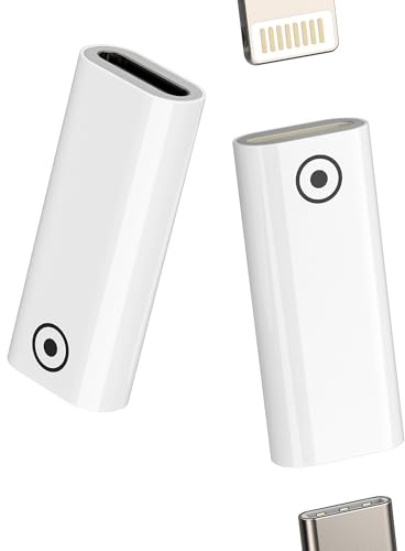 Adaptador USB C Hembra a Lightning Hembra para Apple Pencil Cargador(2 Pack) para iPad Pro Tipo C Cable Conector Generacion 1st Generación Lapiz Conversor para iPhone Certificado MFI Adapter