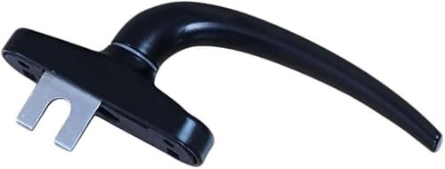 PZOFERLIN Manillas de aluminio para ventanas Aluminium alloy lock universal inset swivel door and window handle accessories(Black,Left 55mm)*11 artículos