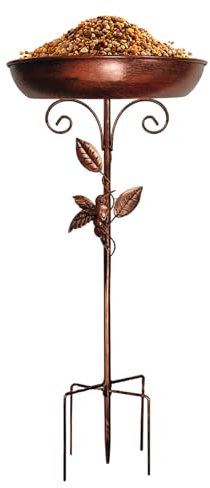 Vasca per uccelli, ciotola per uccelli, mangiatoia per acqua, decorazione da giardino vintage, per laghetto, birdwatching, patio esterno, stile fattoria per decorazione da cortile, fontana, 70 x 30 cm