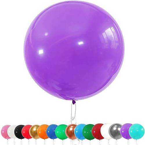 AUNGKWANG 6 Stück Luftballons Gross, 36 Zoll Ballons Groß, Lila Latexballon, Luftballons XXL Groß, Grosse Luftballon XXL, Latex Riesige Ballon, für Hochzeit Babyparty Geburtstag Party Deko