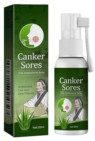 Mnozreo Spray Calmante Bucal Ulceras Orales,Alivio Dolores Boca,Canker Sore Relief Bucal,Cuidado Oral,Spray Bucal para Boca Seca,20ML,1PC