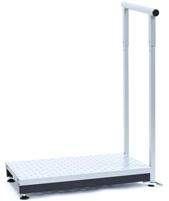 The Ramp People Adjustable Half Step With Handrail 70cm x 40cm Steel Safety Step Anti-slip Outdoor