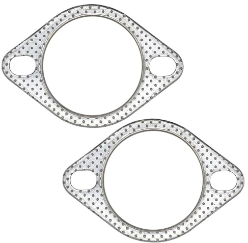 MK3 2.75 Inch 70mm Exhaust Gasket 2 Bolt for Muffler Flange Manifold High Temperature Graphite w/Fire Ring 2 Pcs