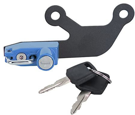 Lucchetto per casco in lega di alluminio Antifurto di alta qualità 650 Z 650 lato destro (Blu)