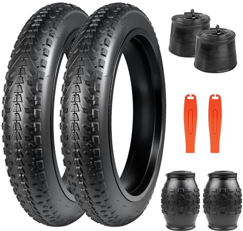 ZUKKA 16/20/24/26x3.0 Zoll E-Bike Reifen mit Schläuche Heavy Duty | für Folding Bead Tire Elektrofahrrad Reifen Kompatibel Wide Mountain Snow Bicycle