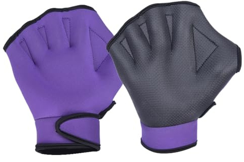 Guantes de natación para hombre, guantes acuáticos de malla, guantes de natación con diseño de entrenamiento, equipo de buceo con material de goma, accesorio de fitness, ayuda al agua para resistencia