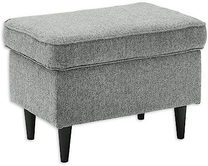 DEINE TANTE EMMA 64-931-16 Oskar Brego 09 grau Hocker Sitzhocker Fusshocker Relaxhocker Stoff ca. 63 x 42 cm