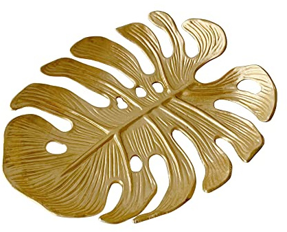 Portagioie in metallo, a forma di foglia, organizer per gioielli, piattino da toeletta per comò, regalo di Natale, compleanno e matrimonio