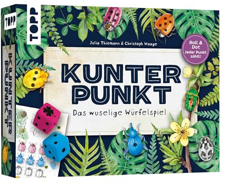 Kunterpunkt - Das wuselige Würfelspiel. Roll & Write-Spiel für Kenner und Käfer-Fans: Für 1-6 Spieler - ab 9 Jahren. Block mit Spielbögen (75 Seiten, doppelseitig Bedruckt), 6 Würfel, 1 Anleitung