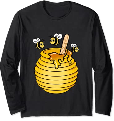 Pot de miel Amoureux du miel Abeilles Apiculture Manche Longue