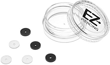 AWD Anti Wildfleisch Disc GRAPHITE 6er Pack Piercing Discs OPTIMAL gegen Wildfleisch Keloid und Entzündungen am Bauchnabelpiercing und am Zungenpiercing |