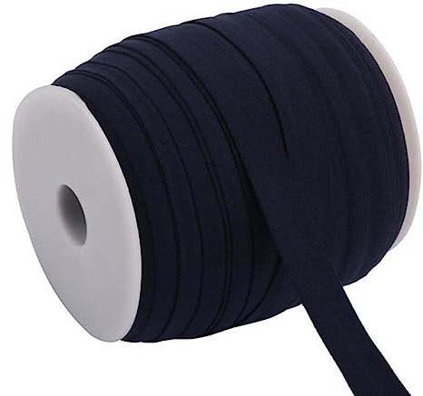 Yardas 1.5cm Color Elástico Ropa Interior Puño Ribete Tira Elástico Ribete Cinturón Nylon Cinturón Accesorios de Costura Cordón Bandas de Goma Banda-Azul Marino,5 Yardas