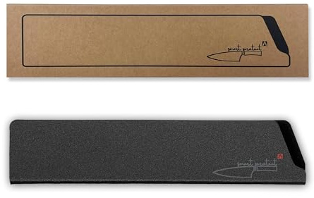 REDSALT® smart protect^ universal ABS-Messerschutz mit Fleece für hochwertige Messer bis 22cm | 100% BPA-frei Klingen-Schutz für Küchenmesser Kochmesser aller Art | Schutzhülle Messerhülle