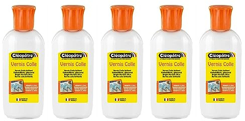 CLÉOPÂTRE Lot de 5 Vernis Colle Brillant en 100g